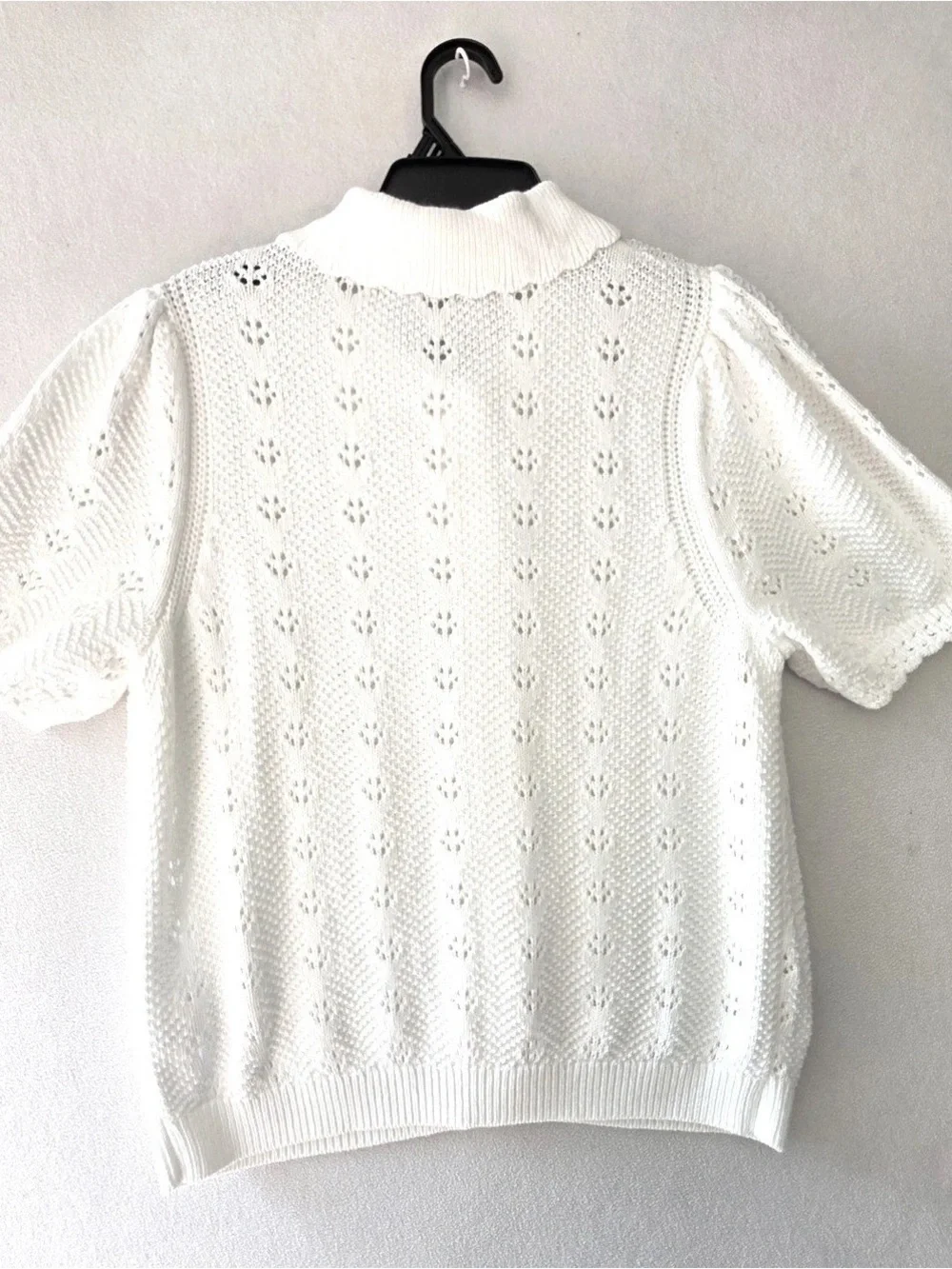 N/A white pointelle